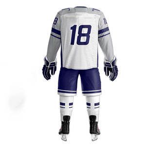 Conjunto de Jersey de Hockey sobre Hielo Personalizado para Hombre al Mejor Precio, Pantalones de Poliéster Resistentes para Adultos, Incluye Técnica de Sublimación - Product Image 3