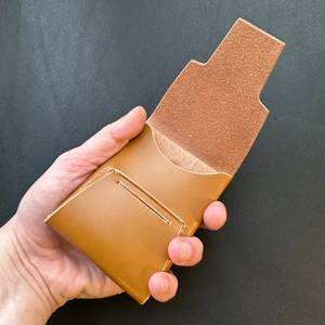Cartera de Cuero Urbana sin Costuras, Minimalista, Delgada, Tarjetero de Cuero Genuino sin Costuras, Bloqueo RFID, Regalo para Hombre SLW-0048 - Product Image 1