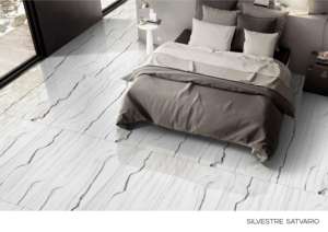 Azulejos de porcelana satvario de mayor venta en acabado satinado, tamaño 60x120cm, 600x1200mm, 24x48, para uso en paredes y suelos de interiores modernos. - Product Image 2