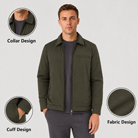 Expédition rapide, faible MOQ, veste polyvalente en stock, coupe-vent de luxe avec fermeture éclair sur le devant pour le camping, les voyages, le quotidien, veste pour homme
