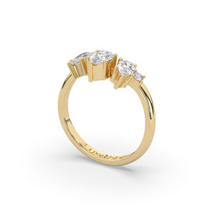 0.77 CARAT Lab Grown Pear Brilliant Cut Diamond 14K Solid Gold IGI Certified Luxury Women's Engagement Wedding Anniversary Ring - Product Image 4