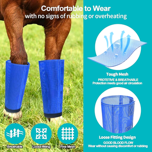 Bottes anti-mouches pour chevaux, personnalisables, 4 pièces/ensemble, en tissu résistant, pour le sport et les activités de plein air - Product Image 4