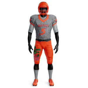 Uniforme de football américain de compétition pour ligue scolaire, impression par sublimation personnalisée, short respirant à séchage rapide, unisexe adulte - Product Image 1