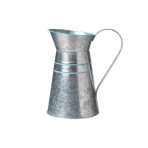 Maceta Decorativa de Metal Vintage con Forma de Flor, Estilo Shabby Chic, Galvanizada, para Decoración de Jardín Interior y Exterior - Product Image 1