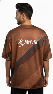 เสื้อยืดโอเวอร์ไซส์สไตล์คนเมืองสุดเทรนดี้ พิมพ์ลายแบบซับลิเมชั่น สำหรับผู้ชาย สวมใส่สบายๆ สไตล์สตรีทแวร์ - Product Image 4