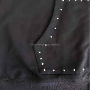 2024 Otoño/Invierno estampado personalizado Terry Chenille Sudadera con capucha de alta calidad ropa informal francesa estilo Hip Hop Rhinestone parche desgastado - Product Image 4