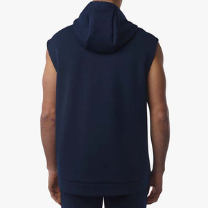 Sudadera sin mangas color azul marino para hombre, ropa deportiva, precio económico, MOQ bajo. - Product Image 2