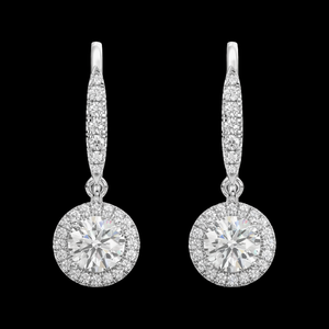 Boucles d'oreilles de luxe personnalisées en argent 925 plaqué or avec moissanite, idéales pour les fiançailles, les mariages et les cadeaux d'anniversaire - Product Image 1