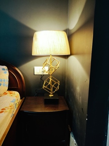 Fabric Net Metal Lamp Shade Decorative <b>Desk</b> Lamp Creative Weave Design Halogen Bulbs Warm White Light Eye Caring Minimalist - Product Image 4