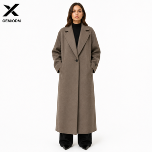 Abrigo de lana extragrande estilo boyfriend para mujer |   Abrigo Largo Premium para Invierno |   Fabricante de Abrigos de Mezcla de Lana Personalizados OEM ODM |   OEM de Moda - Product Image 1
