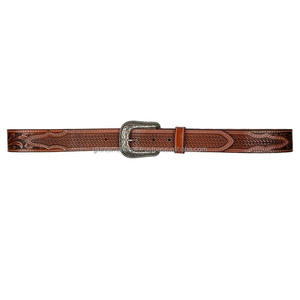 เข็มขัดหนังแท้คุณภาพสูง งานฝีมือประณีต แกะสลักอย่างดี หนังวัวแท้สไตล์ตะวันตก ผลิตภัณฑ์เครื่องหนังแท้และเครื่องประดับแฟชั่น - Product Image 1