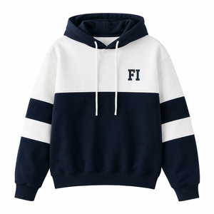 Sweat-shirts à capuche personnalisés bicolores en molleton épais de coton – Vêtements streetwear confortables – Fabricant – Commandes en gros - Product Image 5
