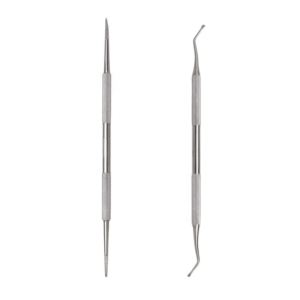 Custom Logo 2PCS Stainless Steel Nail <b>Cuticle</b> <b>Tool</b> Set OEM Private Label Manicure Pedicure Pusher and Dead Skin Remover - Product Image 1