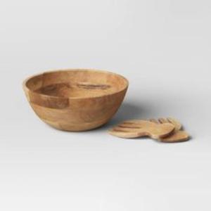 Tazón de madera natural hecho a mano para una experiencia gastronómica elegante, perfecto para servir frutas y verduras frescas. - Product Image 5