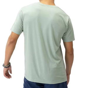 เสื้อยืดแขนสั้นผู้ชายทรงโอเวอร์ไซส์ ผ้าเจอร์ซีย์คอตตอน 100% แห้งเร็ว ระบายอากาศได้ดี - Product Image 2