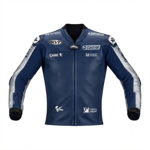 Men’s Cowhide Leather <b>Racing</b> <b>Jacket</b>/Chaqueta MotoCP Style CE Level 2 Armor Motorcycle Track Riding Protective Gear CE - Product Image 1