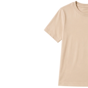 เสื้อยืดคอกลมสีเบจสำหรับผู้หญิง ลายปักดอกไม้สีน้ำตาล ผ้าฝ้าย แขนสั้น สไตล์ลำลอง รับผลิตตามแบบ OEM คุณภาพพรีเมียม แฟชั่นฤดูร้อน - Product Image 3