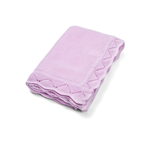 100% Cotton <b>Knitted</b> Cute Baby <b>Blanket</b> Eco-Friendly Solid Color Rectangle 209-278g Heirloom <b>Throw</b> Customizable Vietnam Machine - Product Image 1