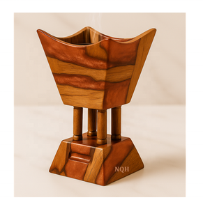 Brûleur à Bakhoor de Luxe 2026 en Bois de Pin et Résine Époxy Faits Main |   Encens arabe de qualité supérieure Mubkhar Cadeau pour la maison Brûleur personnalisable - Product Image 2