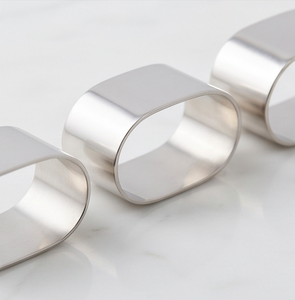 Stainless Steel Square <b>Napkin</b> Rings Modern Metal Tableware Holder For <b>Wedding</b> And Dinnerware Use - Product Image 3