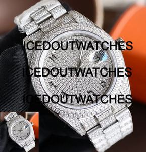 Men's Classic Stainless Steel Moissanite Band Glass Dial 10 Bar Water Resistant Fashion Business <b>Watch</b> Full Iced <b>Case</b> - Product Image 1