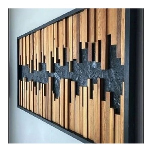 Art mural en métal abstrait moderne, sculpture géométrique en fer suspendue de luxe, grande décoration murale en métal 3D pour salon, hôtel, bureau - Product Image 6