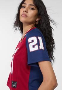 Camisetas de algodón personalizadas al por mayor con cuentas, estilo oversize, crop top de verano, estampado gráfico, cuello en V, talla grande para mujer y hombre - Product Image 6