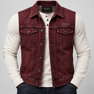 Trendy Washed Denim <b>Vests</b> with Timeless Appeal New Hot Selling Fashionable Casual Denim <b>Vest</b> for <b>Men</b> <b>Winter</b> - Product Image 3