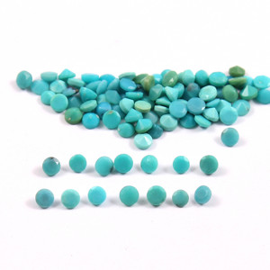 Pierre précieuse turquoise d'Arizona ronde de 1,5 mm, pierres précieuses en vrac, fournisseur d'usine, prix de gros, qualité supérieure pour la fabrication de bijoux - Product Image 1