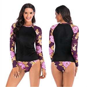 Haut de surf à manches longues pour femmes avec protection UPF50+, respirant, antibactérien, séchage rapide pour la natation et la plongée - Product Image 6