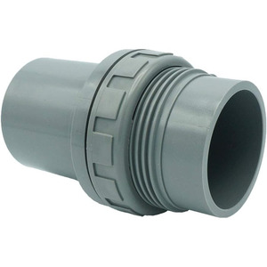 Kansaikako Conector de PVC de paso recto para pared, tipo simple, con rosca, 50A, con tuerca, sin junta incluida KJ-020-050 - Product Image 1