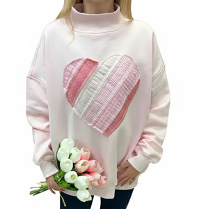 Sweat-shirt à col roulé pour femme, personnalisé et brodé sur le devant, en tissu éponge 180g, doublé, décontracté, respirant, écologique, séchage rapide, couleur unie, collection automne - Product Image 5