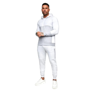 Conjunto Deportivo de Dos Piezas para Hombre, Diseño Personalizado, Ajustado, Transpirable, con Capucha, 100% Poliéster, para Gimnasio, Invierno - Product Image 1