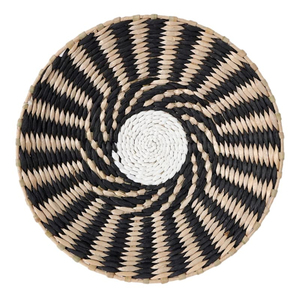 Hand Woven Grass Wall Basket Decor Round Woven Wall <b>Hanging</b> Art For Foyer And Rattan Decorative Basket For Office & Home Decor - Product Image 1