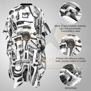Capa de Corte de Pelo Unisex de Poliéster con Estampado Digital, Transpirable, Antiarrugas, Cómoda, 120x140cm - Product Image 3