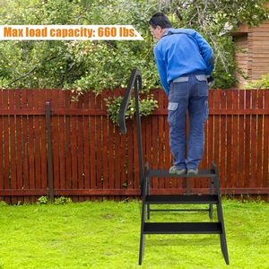 <b>Foldable</b> 3-<b>Step</b> RV Interior Accessory Hot Tub Height Adjustable <b>Step</b> Ladder with Non-Slip Handrail and Feet - Product Image 5