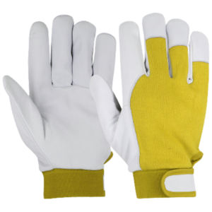 Gants de travail en cuir de chèvre pleine fleur pour chauffeurs, protection des mains, sécurité industrielle, durabilité, résistance à la chaleur, gants de jardinage - Product Image 2