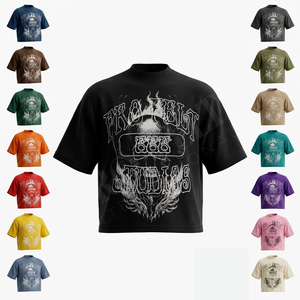 T-shirt personnalisé de qualité supérieure pour hommes, taille plus, imprimé DTG, design personnalisé, confortable, respirant, coupe ample, style streetwear - Product Image 1