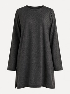 Blusa Étnica Elebe Lifestyle de Alta Calidad, Gris, Poliéster y Spandex, Cuello Redondo, Manga Larga, Corte Holgado, Transpirable y Fresca, para Mujer - Product Image 6