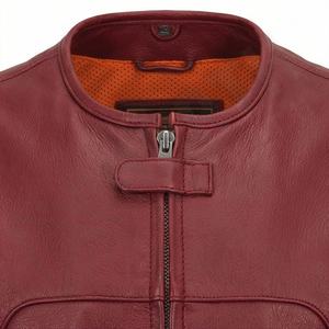 Chalecos de cuero para hombre NAI-5084B, chaleco de moda estilo motociclista, ropa de protección para motociclistas, color personalizado. - Product Image 4