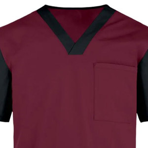 Tenues médicales unisexes à col en V, hauts chirurgicaux à manches courtes, uniformes d'infirmière extensibles, ensembles de blouses professionnelles, couleur et taille personnalisables - Product Image 5