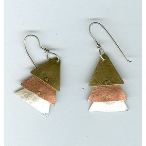 Collection de bijoux en cuivre et laiton écologiques, fabriqués à la main, de qualité supérieure, design exclusif, modèle 5, coffret cadeau d'affaires tendance - Product Image 3