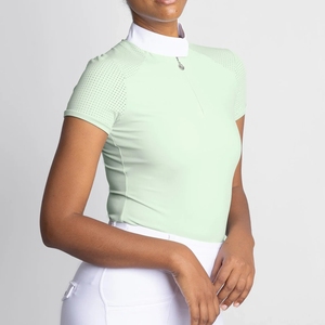 High Quality 4way Stretch Horse Riding Equestrian Shirt Top Base Layer Competition Show <b>Polo</b> Soft Feel Technical Fabric - Product Image 2