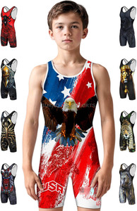 Traje de Lucha Libre Juvenil de Sublimación de Alta Calidad, Ropa de Artes Marciales con Equipo y Uniforme de Lucha Libre - Product Image 4