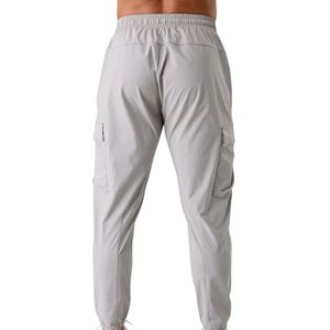 Men's <b>Light</b> Gray Cargo Jogger Pants Stretch Athletic <b>Trousers</b> Multi Pocket Casual Workout Gym Activewear Wear - Product Image 2