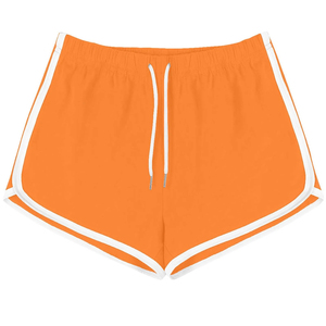 Shorts Deportivos Rojos de Punto para Mujer, Cintura Alta, con Cordón Ajustable, Transpirables, Color Sólido, Corte Regular, Hechos a Medida, ODM, Novedad 2026 - Product Image 3
