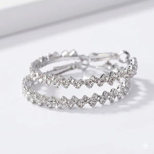 Pendientes de Aro con Diseño de Diamantes en Zig Zag, Oro Blanco de 14K, Nueva Llegada |   Diamante Redondo Auténtico para Mujer, Joyería Fina de Lujo, Regalo para Fiestas - Product Image 2