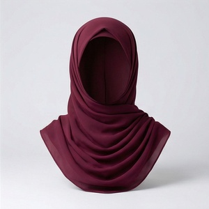 Pañuelo de Alta Calidad, Étnico, de Verano, con Diseño Floral, Transpirable, Suave al Tacto, Chifón, Largo, para Mujeres Musulmanas, Hiyab, Bawal - Product Image 1