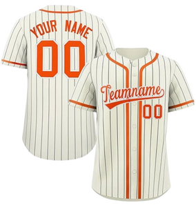 Custom Pinstripe <b>Baseball</b> Jersey Personalized Team Name Number Button Down Hip Hop Sports Shirt for Men Women Youth OEM ODM - Product Image 2