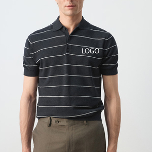 Polo de algodón puro de alta calidad para hombre con detalle de cuello vuelto a medida, diseño elegante con logotipo personalizable a precio económico. - Product Image 1